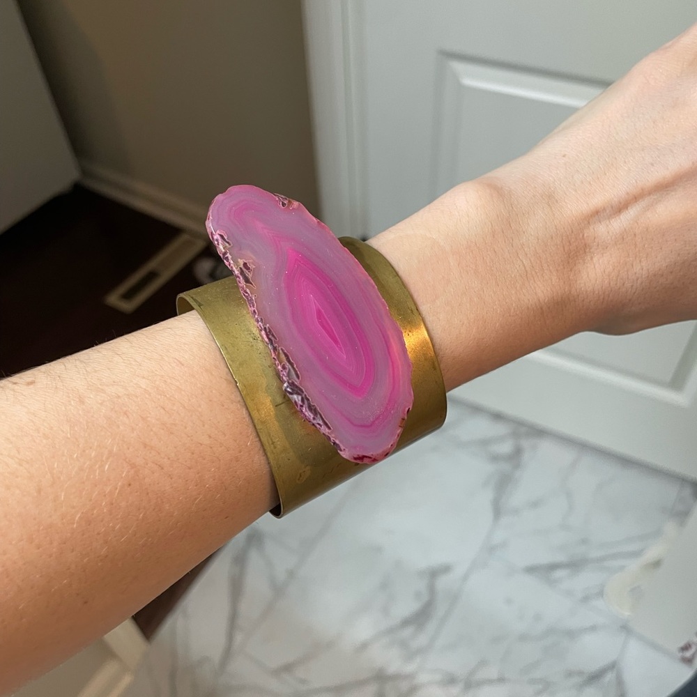 Pink geode bracelet - Picture 4 of 4
